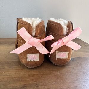 UGG Baby Booties with Pink Bows